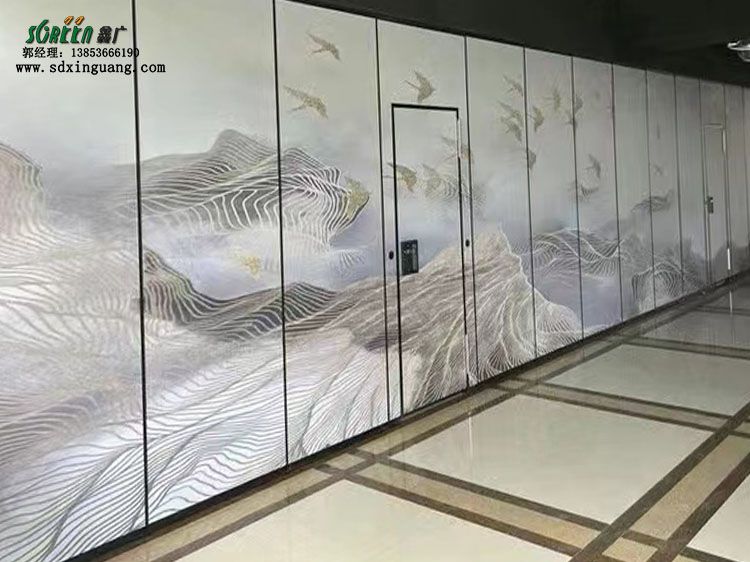 濰坊活動隔斷廠家酒店活動隔斷墻，展廳折疊推拉門，移動屏風(fēng)高隔